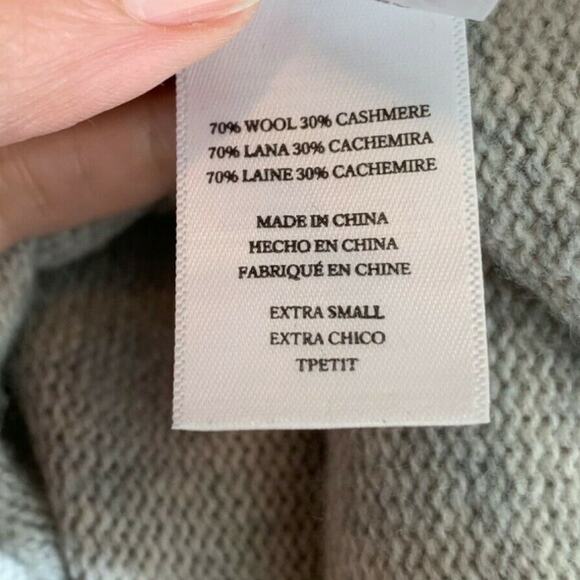 Rails oversize gray cashmere wool long sleeves sweater size XS - Picture 5 of 9